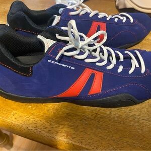 Corvette Men's Athletic Shoes - Blue and Red
